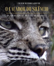 Cartaz de exposição com cabeça de lince-ibérico